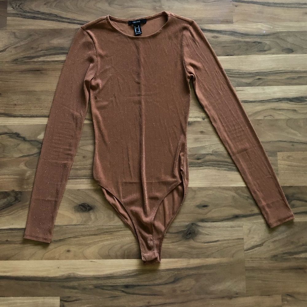 Shear long sleeve body suit